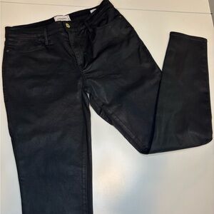 Frame Denim Le High Skinny Women's Coated Black Skinny Jeans Size 28